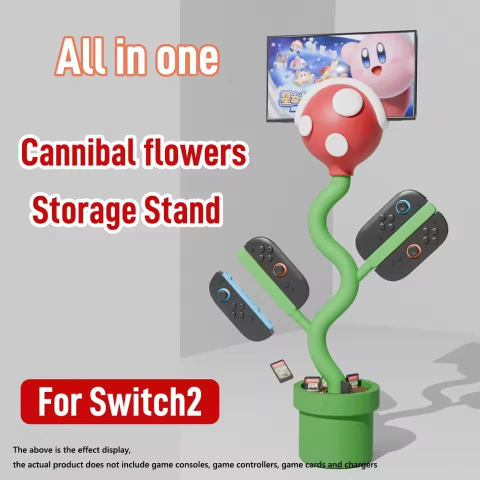Stazione di Ricarica Chomper con Supporto per 4 Controller JoyCon e Porta per 10 Schede, Dock di Ricarica per Nintendo Switch con Uscita HDMI