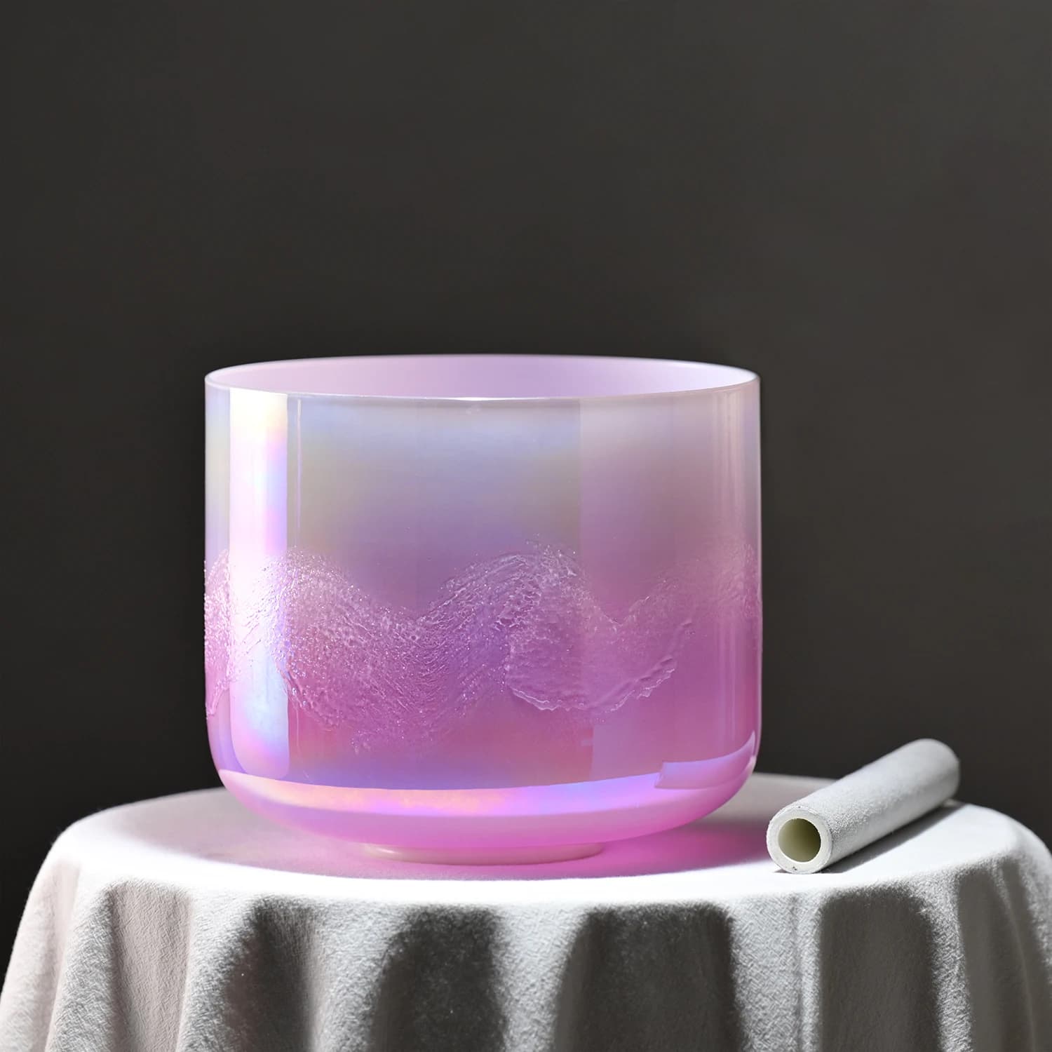 Cosmic Clear Colored Crystal Singing Bowl Alchemy Singing Bowl Musical Instrument For Sound Healing Meditation