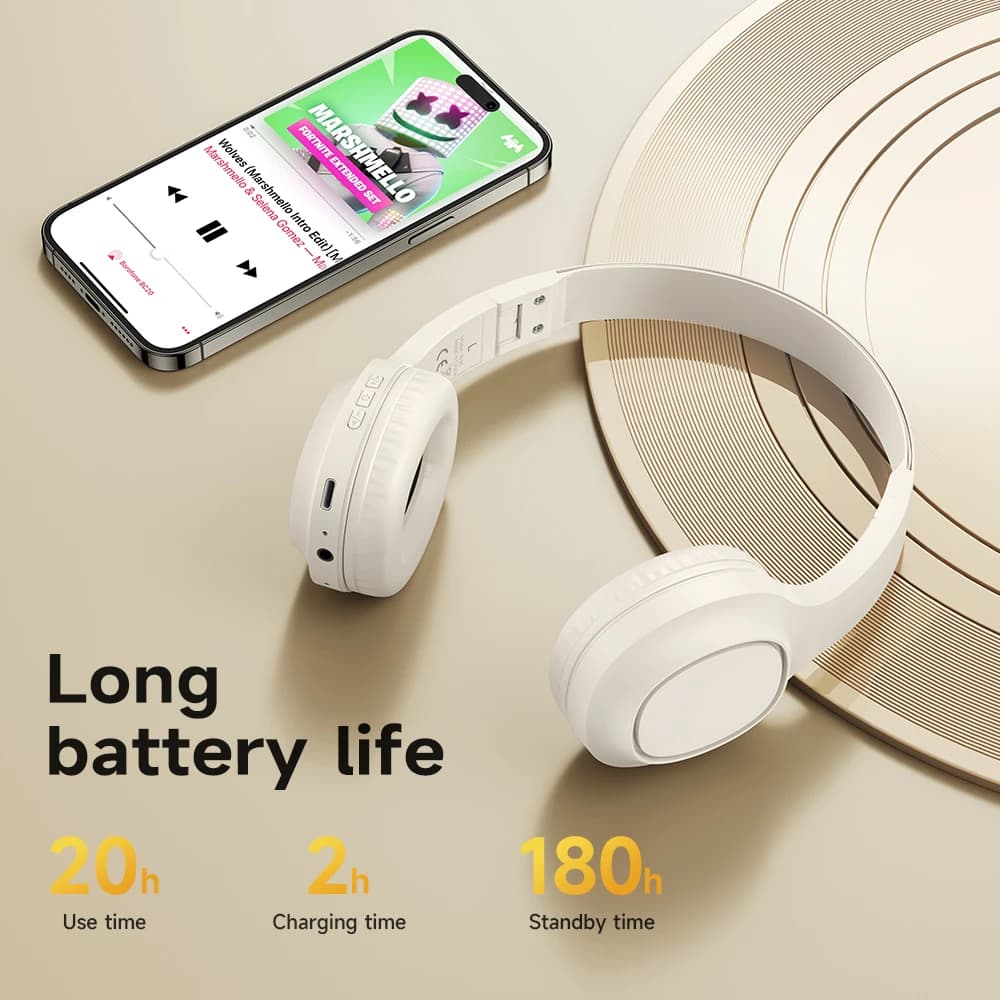 HOCO W46 Wireless Bluetooth Headphone 40mm Speakers Musical headset for sports games Foldable design Portable over-ear headset