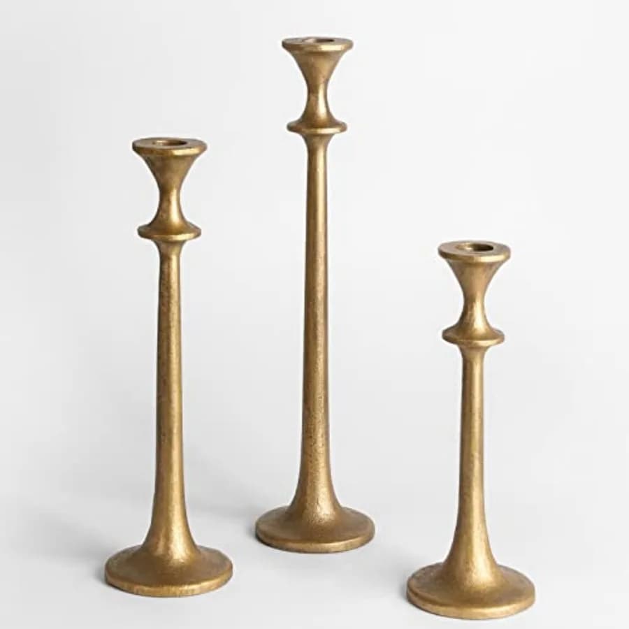 Portacandele in Ferro - Set di 3 Supporti Decorativi per Candele - Candelieri per Matrimoni, Cene, Feste
