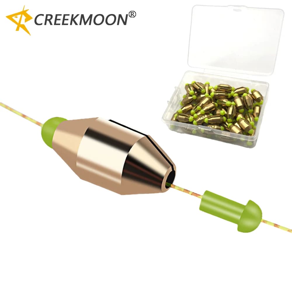 10 pieces/box 0.5 # -3.0 # Copper fishing pins Weights 11,2 g, 5,6 g, 3.5 g Does not damage the line Quick input in water equipment accessories