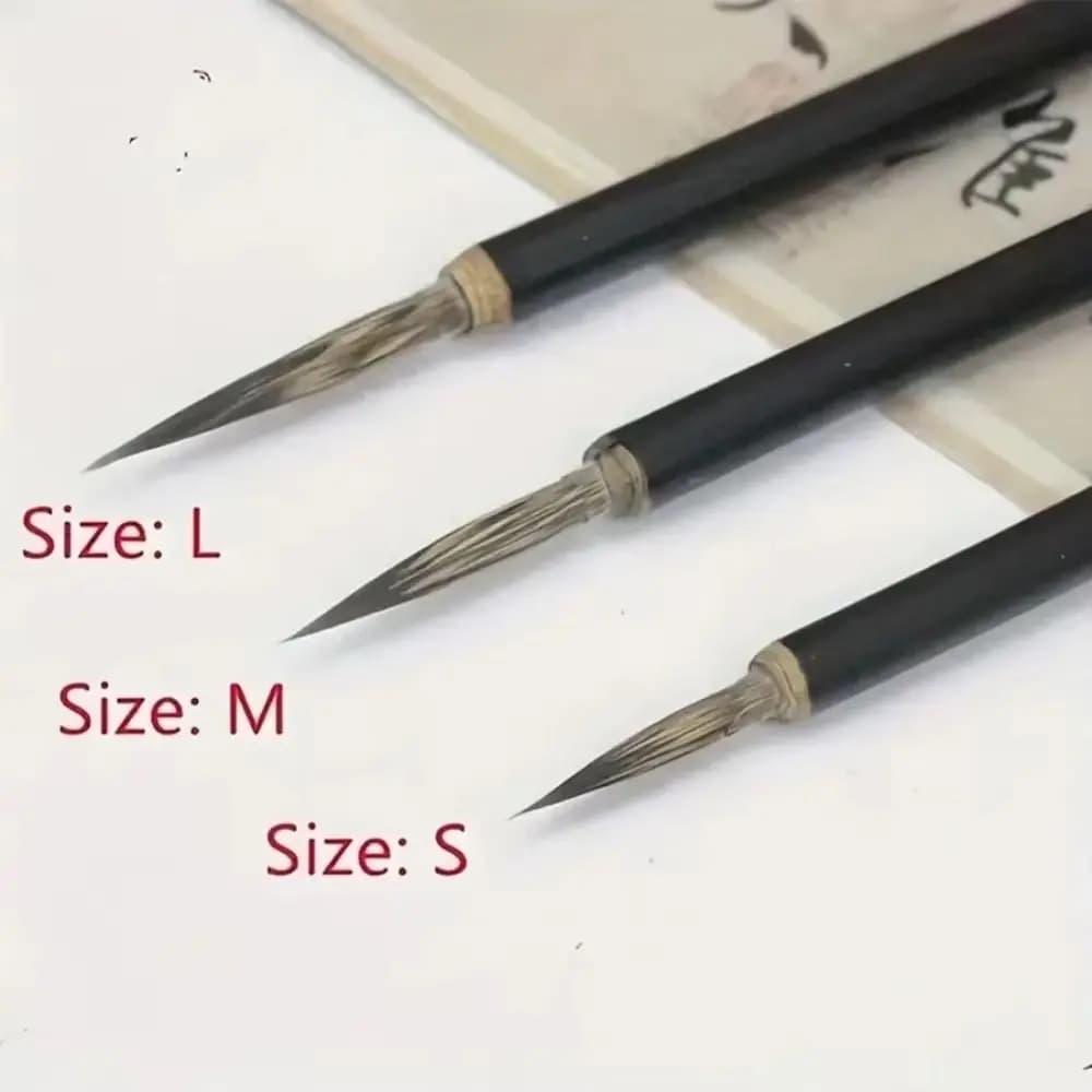 Ceramics Hook Line A Set Chinese Calligraphy Brush Mouse Whisker and Stone Badger Hair Chinese Painting Brush Fine Portable