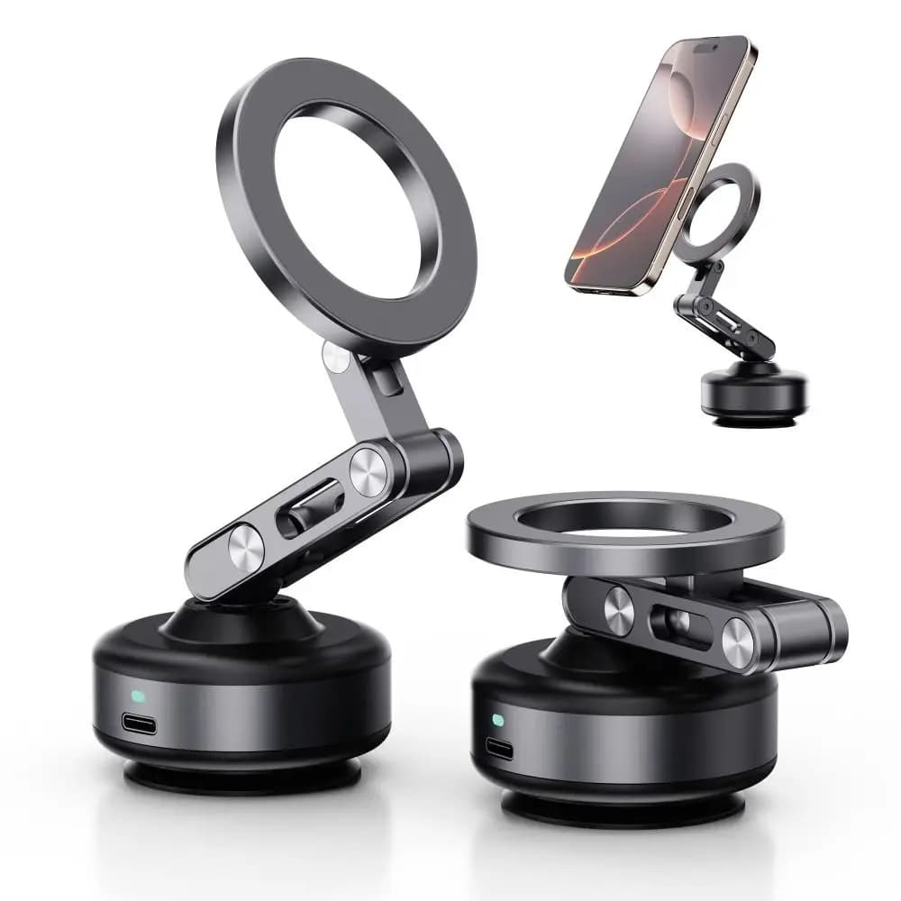 Supporto per telefono cellulare magnetico ad adsorbimento del vuoto Supporto per auto Supporto per tablet pieghevole Staffa per telefono universale a ventosa