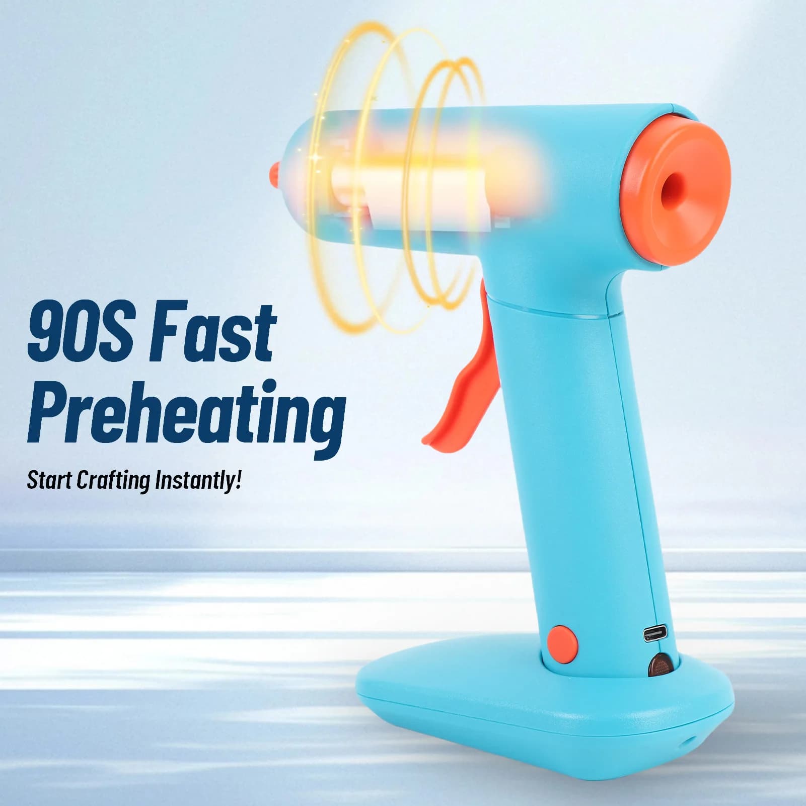 20W Cordless Hot Glue Gun 90s Fast Heating Rechargeable Handheld Glue Gun Kit for Home Repairs Crafting Projects Glue Gun