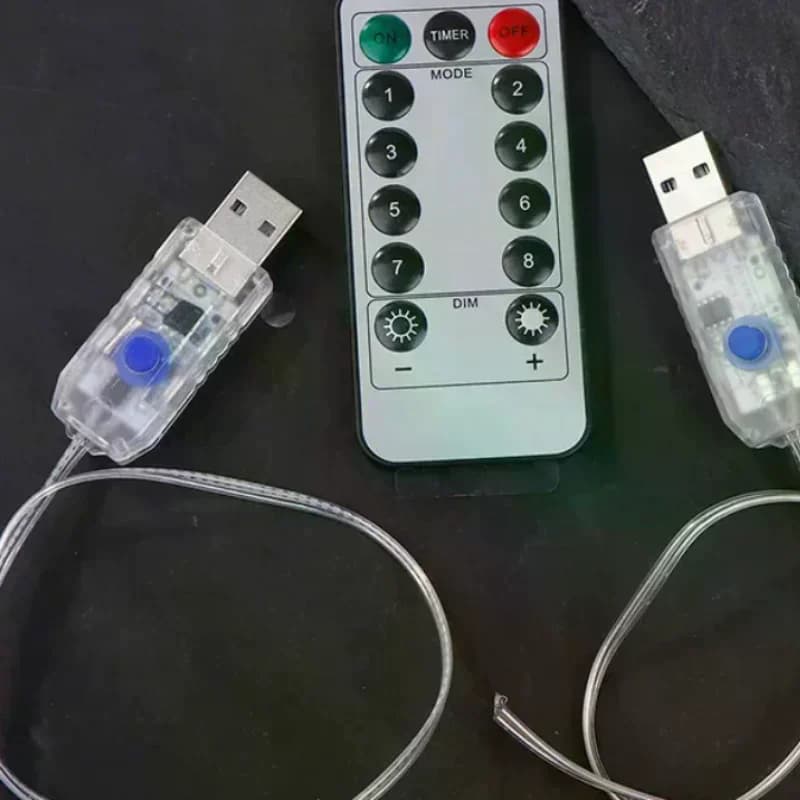Telecomando per Strisce LED 4.5V, Scheda Circuito USB, Illuminazione Decorativa per Feste Natalizie e Domestiche, Attrezzatura per Luci LED con Telecomando