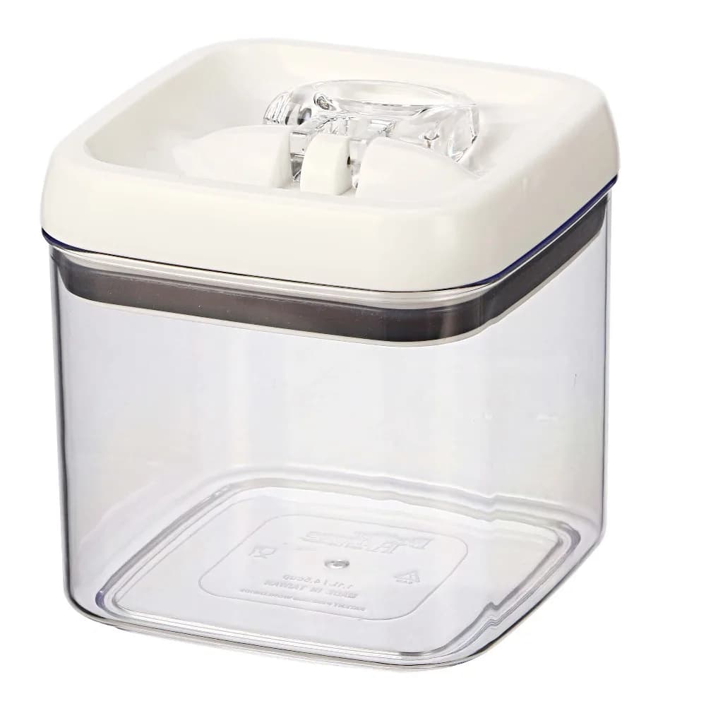 4.5 Cup Flip-Tite Square Food Storage Container Pantry Organization Kitchen Airtight Canisters Set for Dry Food Storage Stackable BPA Free
