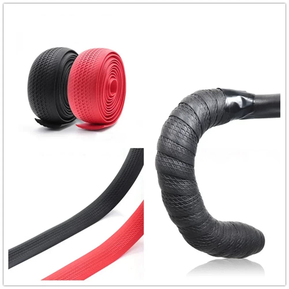 Nastro in silicone per manubrio della bicicletta da strada Cintura ammortizzante antiscivolo Cintura da ciclismo ultraleggera resistente all'usura Accessori per bici da strada