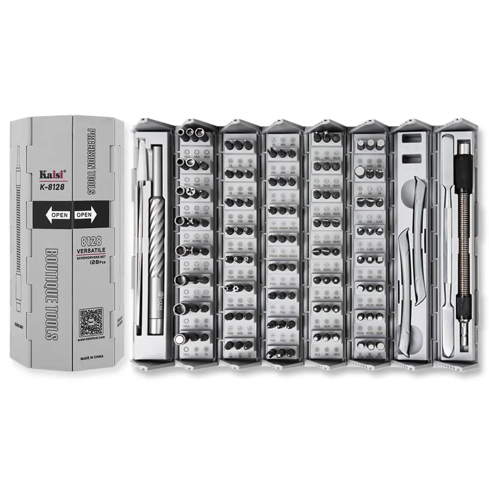 KAISI 8128 in 1 Set di cacciaviti di precisione con Kit di Driver magnetici a 120 bit di dispositivo di riparazione del telefono per utensili manuali per Laptop MacBook