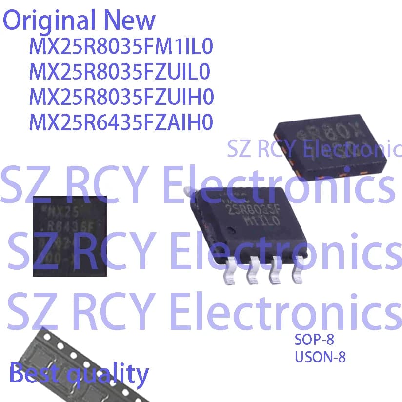 (5-50 pezzi) MX25R8035FM1IL0 MX25R8035FZUIL0 MX25R8035FZUIH0 MX25R6435FZAIH0 25R8035F MX25R8035F MX25R6435F R80X NOR FLASH IC