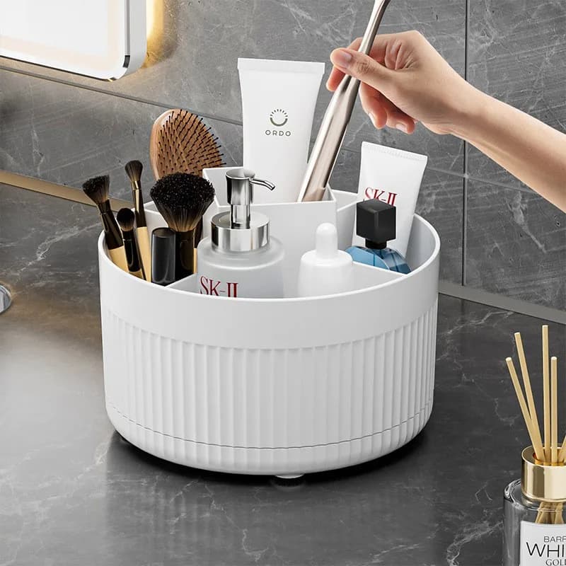360 ° Rotating Container for Makeup Brushes, Shelf for Cosmetics, Umbrella Brushes, Lipsticks and Pens
