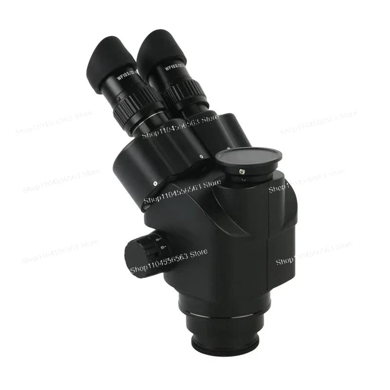 Set Microscopio Stereo Trinoculare Industriale da Laboratorio Simul-focale 3.5X/45X/7X/90X, con Luce a 56 LED per Riparazione Saldatura PCB SMD