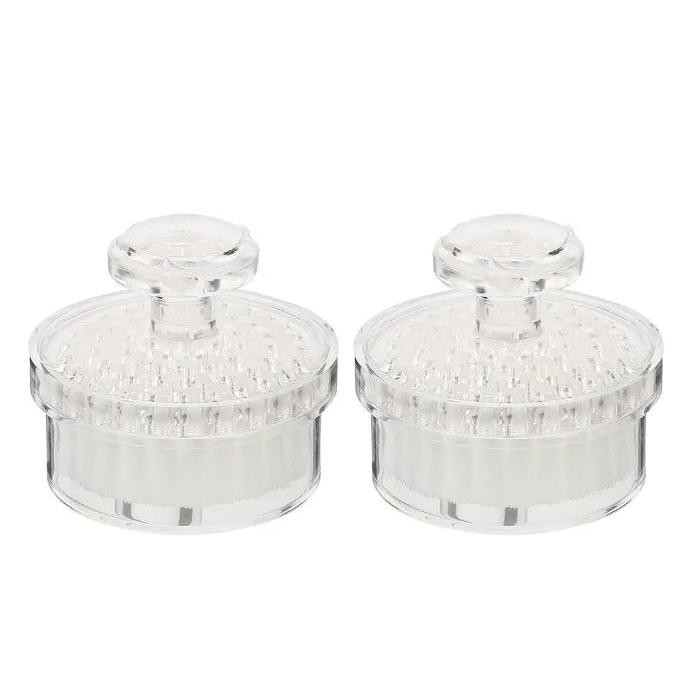 2Pcs Face Cleaning Brush Premium PP Material Soft Brush Head Deep Facial Cleansing Exfoliating Tool Portable Face Care White