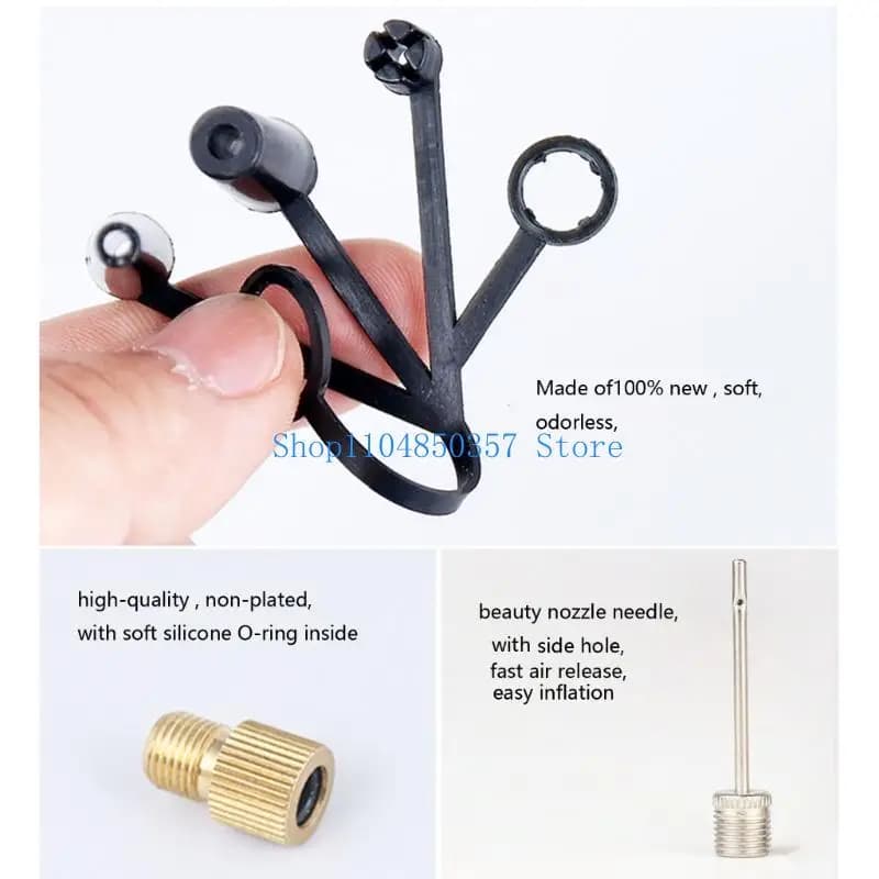 652F Hand Floor Pump Nozzle Adapters Road Bike Ball Inflation Replacement Accessories