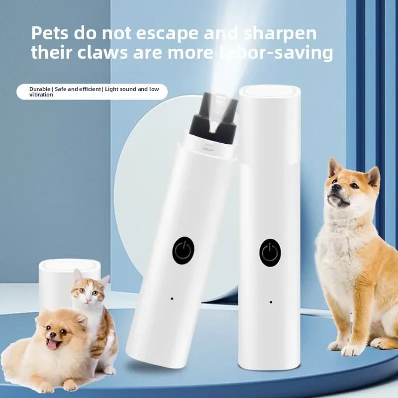 Smerigliatrice elettrica per unghie per cani e gatti Tagliaunghie silenziose Ricarica USB Strumento per toelettatura gambe delicate per piccoli animali domestici Cuccioli Gattini
