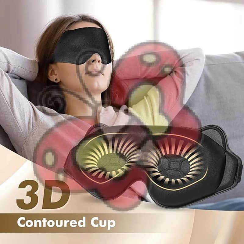 Maschera per dormire 3D Blocco maschera per dormire leggera per gli occhi Maschera per gli occhi morbida per dormire per visiera da viaggio Notte traspirante Slaapmasker