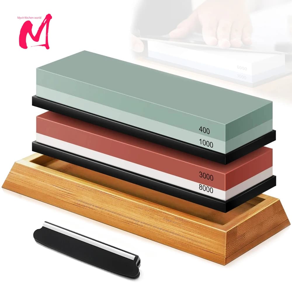 Sharpening Stone Sharpeners Stone for Professional Sharpening Set Double Side Grinding Shapner Water Wetstone Kitchen Accessories Tools