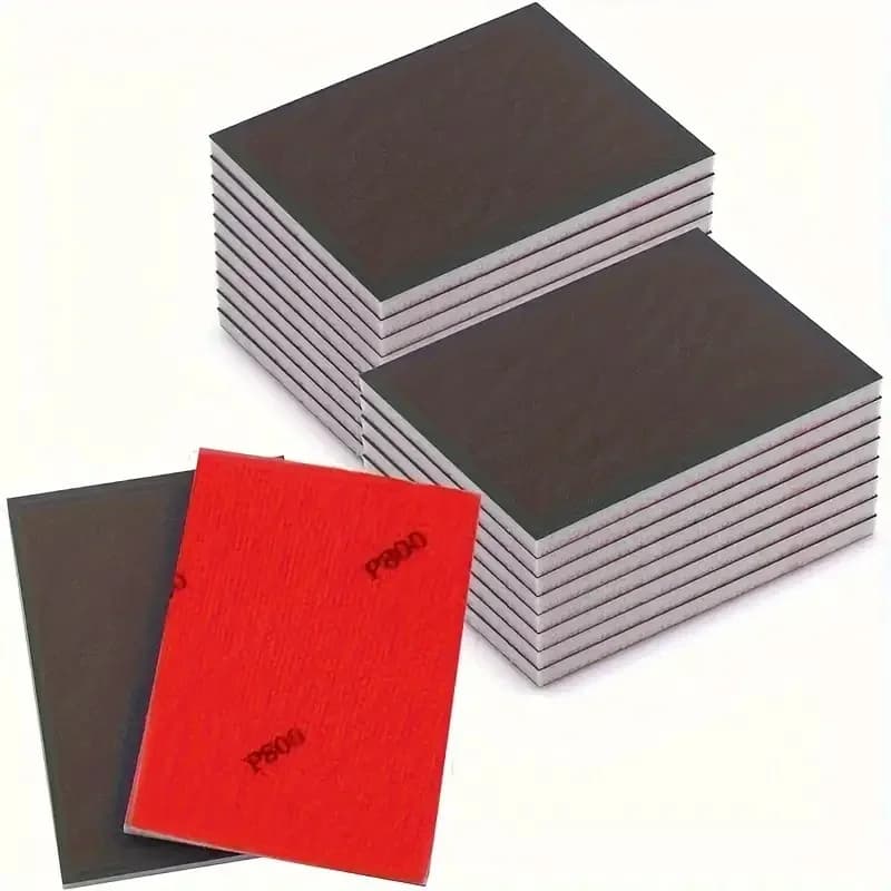 10 pezzi 75x100mm spugna abrasiva spugne abrasive ultra fini cuscinetti schiuma morbida blocco di sabbia carta vetrata bagnata per modello cartongesso metallo legno