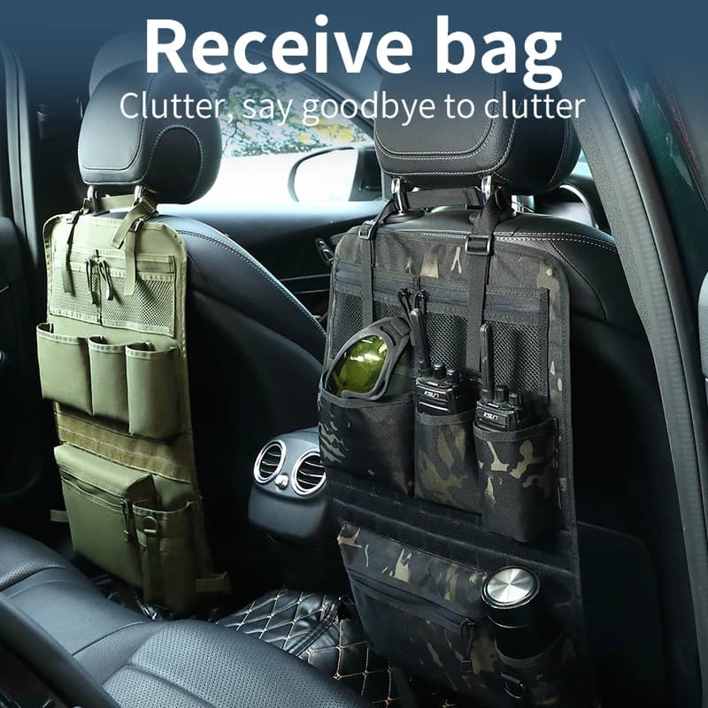 Organizer per auto multifunzionale, portaoggetti mimetico, borsa appesa, borsa portaoggetti per schienale, accessori interni, 1 pezzo