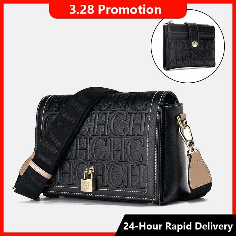 Designer 2025 Versatile CH Fashion Brand Bag Set New Women's exquisite three-color shoulder bag with portfolio set
