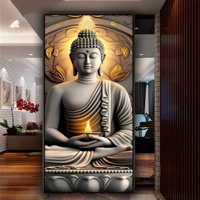 Buddha 5d Diy Diamond Painting New 2025 Full Square Round Diamond Mosaic Large Religion Art Cross Stitch Kit Home Wall Decor