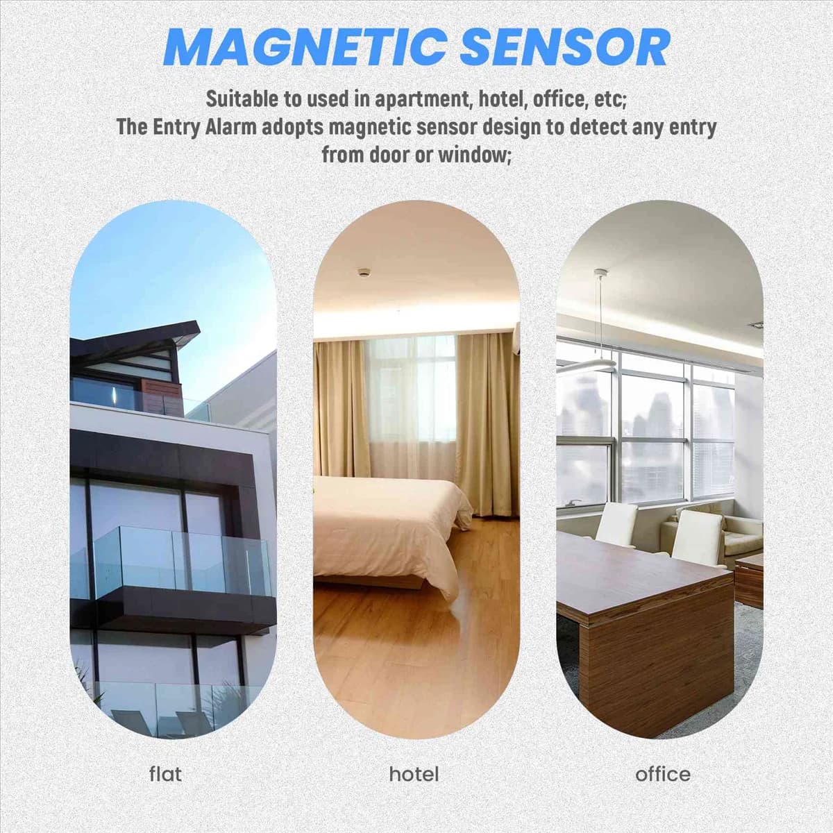 Nuovo interruttore di allarme di avviso per porte e finestre con sensore magnetico 3C