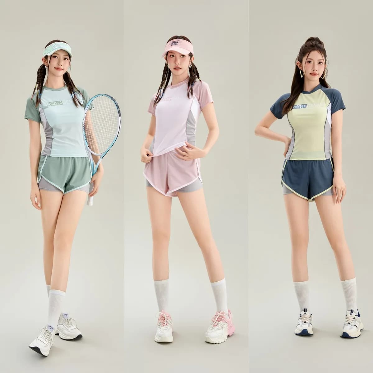 Nuovo costume da bagno diviso per donna, conservatore e dimagrante, pantaloni a gamba piatta, vacanze sportive al mare, costume da bagno primaverile caldo