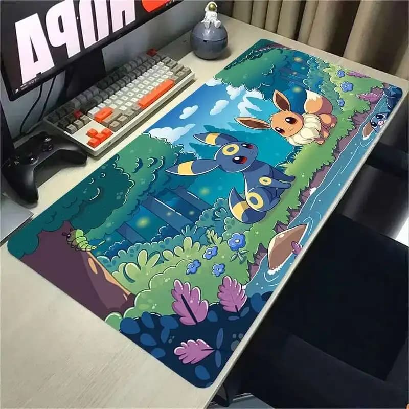 Periferiche anime Tappetino per mouse in pelle Tappetino da scrivania grande Pokemones Tappetino per mouse da gioco anime Tappetino per mouse di grandi dimensioni