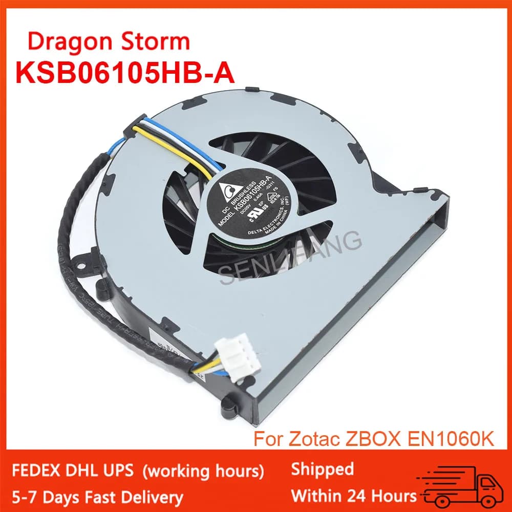 Ventola GPU CPU 5V per Zotac ZBOX EN1060K KSB0705HA 773 KSB06105HB-A 0.40A 4 fili Test di raffreddamento del Laptop OK