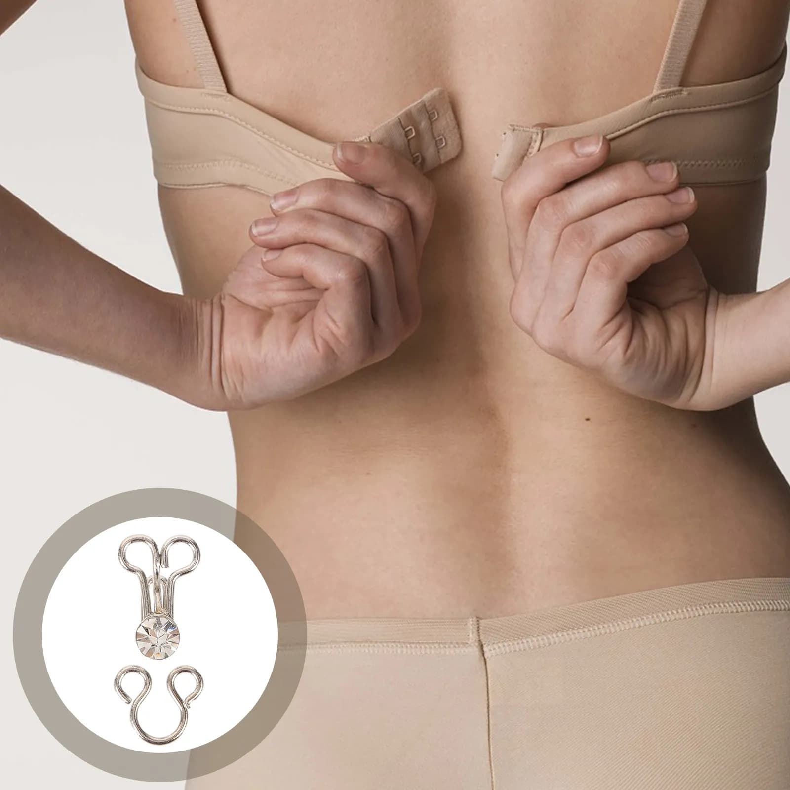 20 Pezzi Ganci e Occhielli per Cucito, Chiusure Invisibili per Reggiseni, Vestiti, Abiti, Pantaloni, Cheongsam, Ganci per Abbigliamento