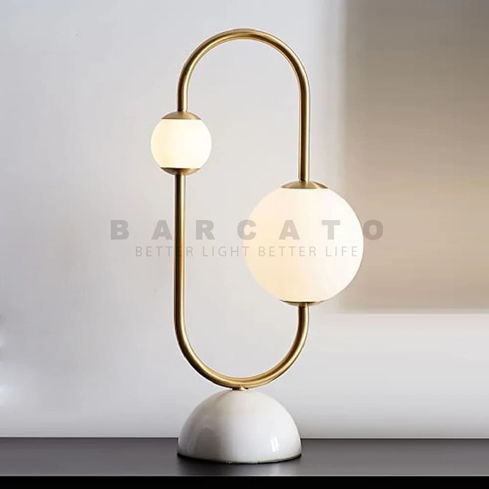 Lampada da tavolo moderna a LED in marmo per camera da letto, soggiorno, comodino, modello di design, decorazione classica per scrivania in metallo di lusso