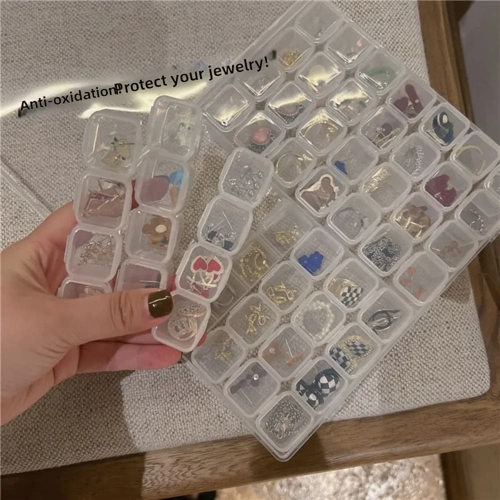 Scatola portaoggetti staccabile a 56/28 scomparti per strumenti di pittura diamante, punto croce, accessori artigianali e organizer per gioielli