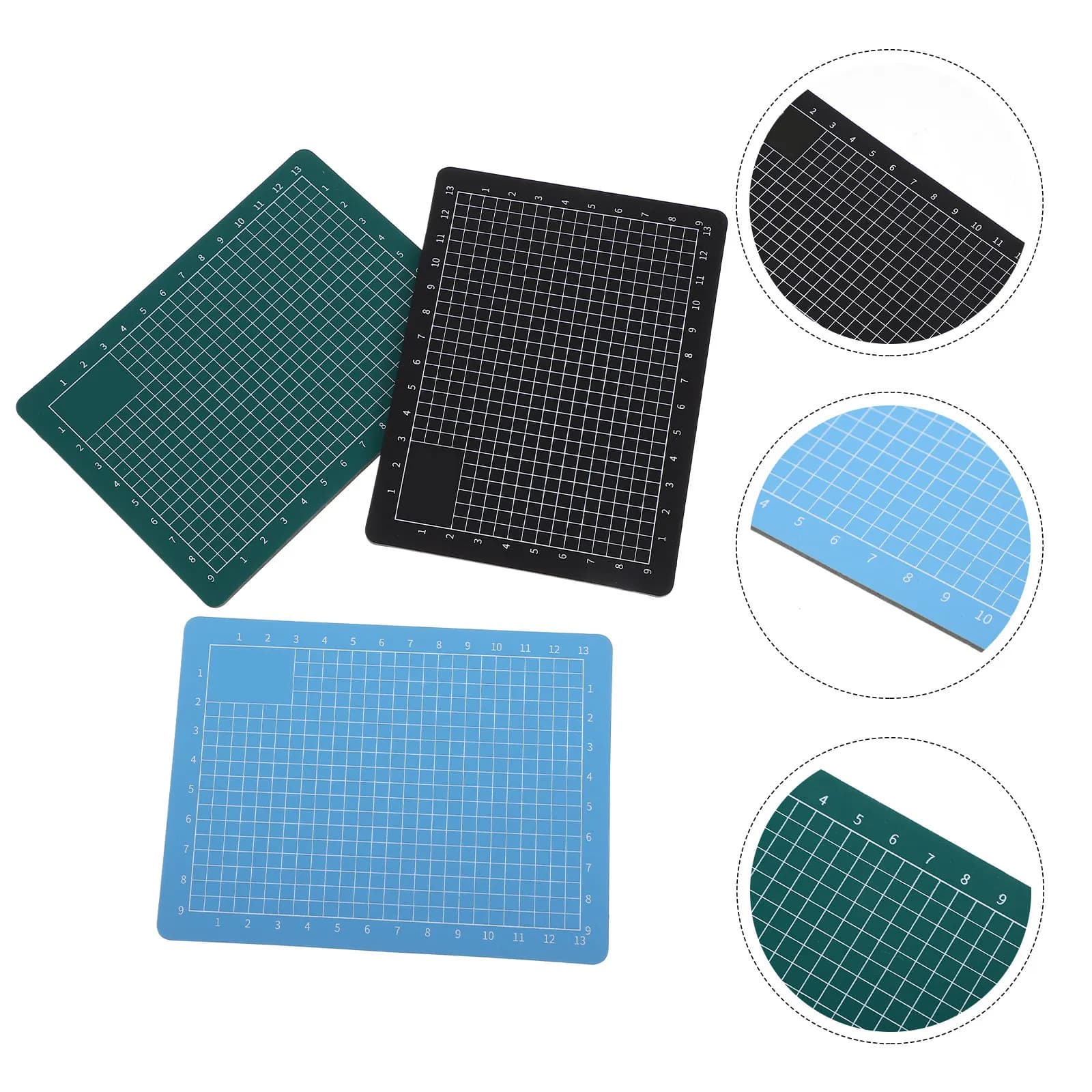 3Pcs PVC Cutting Mat Professional Handcraft Board A6 Non Slip Durable Sewing Scrapbooking Craft Mat Under Pool Padding