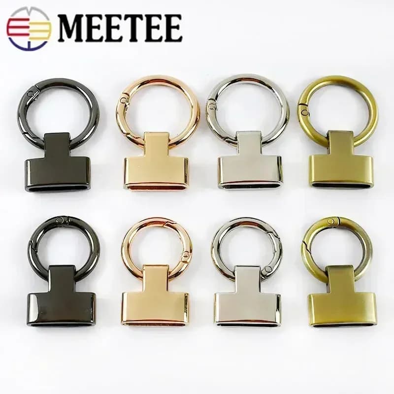 5/10/20 Pz Meetee 20/25mm Metallo O Ring Fibbie Bag Lati Clip Fibbia per Portachiavi Borsa Cintura Chiusura a scatto Accessori Hardware