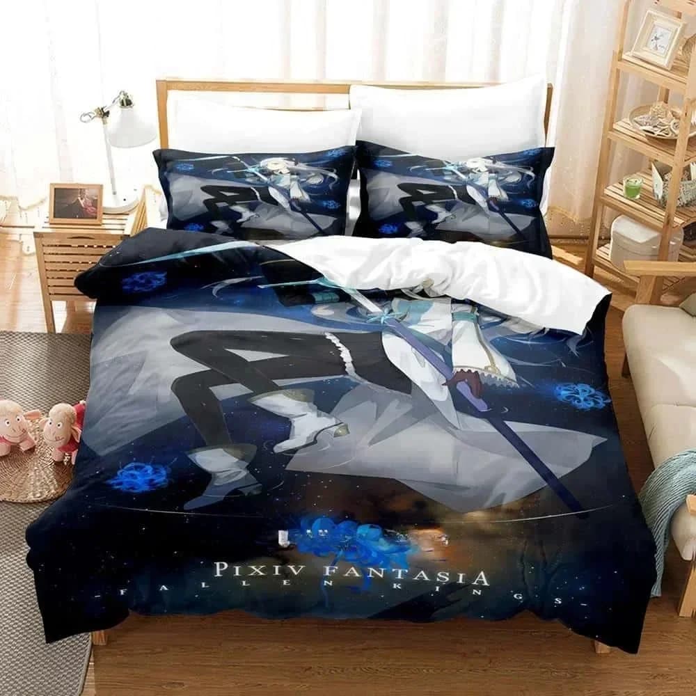 Stampa 3D Anime Pixiv Fantasia T Set biancheria da letto Set letto stampato con federa Copripiumino morbido Queen King Size Biancheria da letto Casa