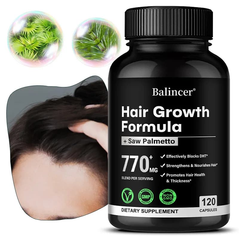 Vitamine per la Crescita dei Capelli per Uomini e Donne, Biotina 5000mcg e Collagene, Supporto per Capelli, Pelle e Unghie Lucenti, Promuove una Crescita Sana dei Capelli