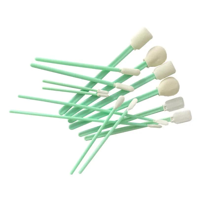 Dustless Cleaning Fans Sponge Head Flat Round Toe Laser Lenten optical equipment Pet toothbrush Disposable disposable mouthpieces