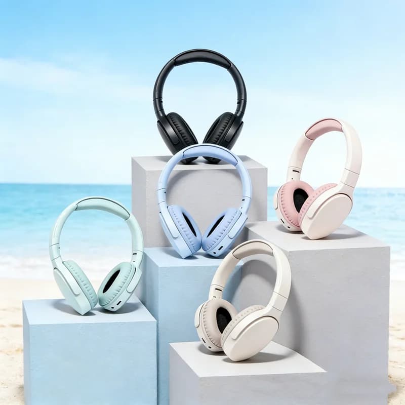 Cuffie wireless Bluetooth alla moda, con bassi profondi, stereo HiFi, batteria a lunga durata, universali per tutti i dispositivi