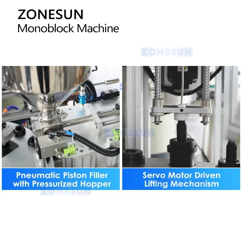 Zonesun ZS-AFC23A Mascara Packaging Machine Filling Machine and Sealing Machine Automatic Pipe Filling Machine