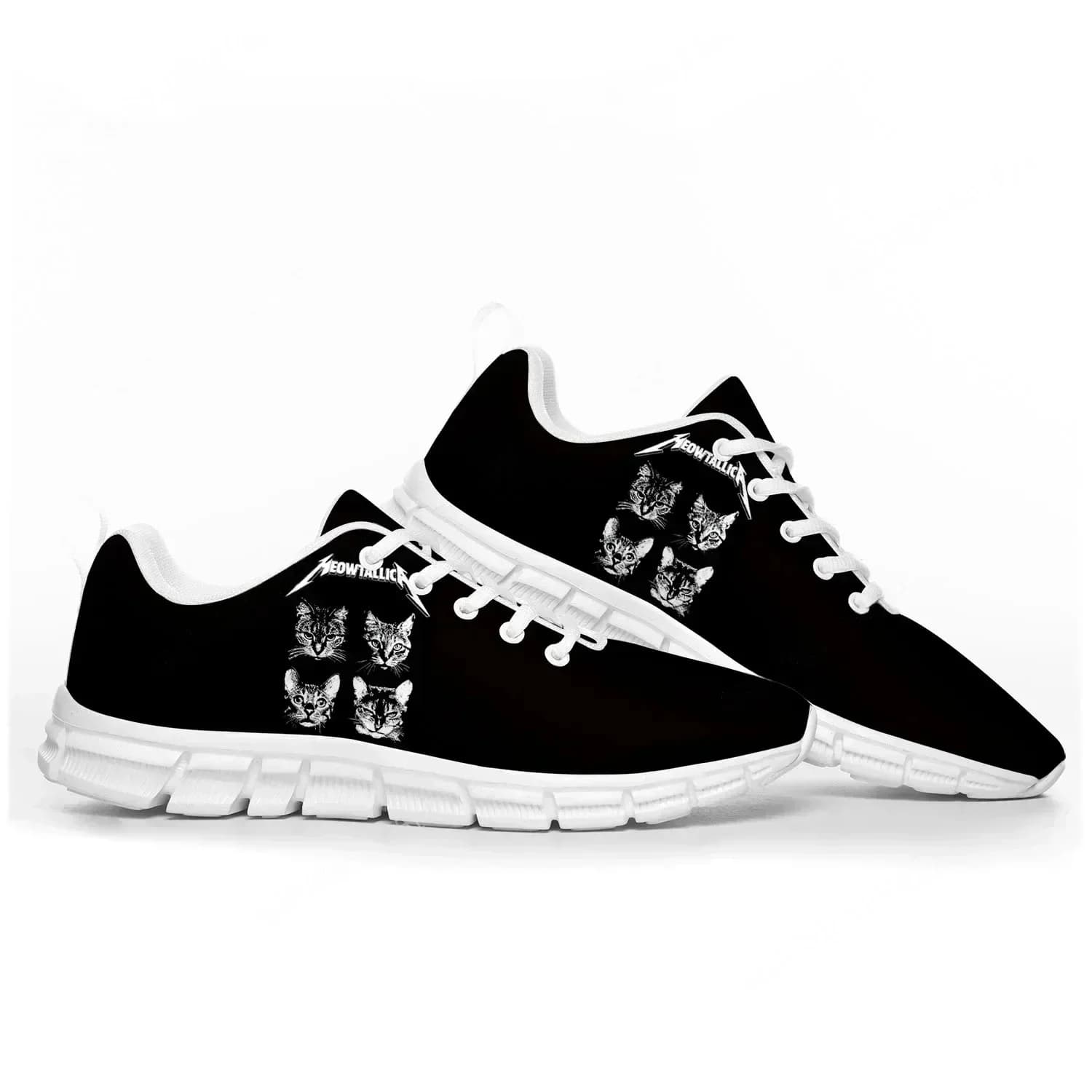 Cat Meowtallica Rock Band Pop Scarpe sportive da uomo e da donna, sneakers casual personalizzate per coppie