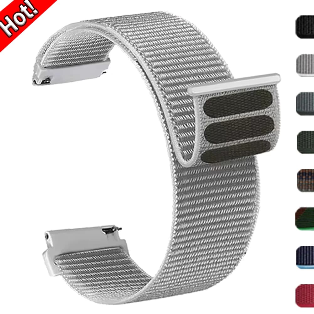 Cinturino in nylon intrecciato da 20/22mm per Samsung Gear S3 Classic/Galaxy Watch5 Pro/7 6 5 4 40mm 44mm/Watch3 45mm Sostituisci cinturini traspiranti