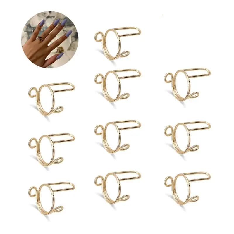 Anelli sottili riutilizzabili per unghie da donna, decorazione quotidiana per le dita, copertura protettiva, anello alla moda, gioiello, regalo per la fidanzata, manicure