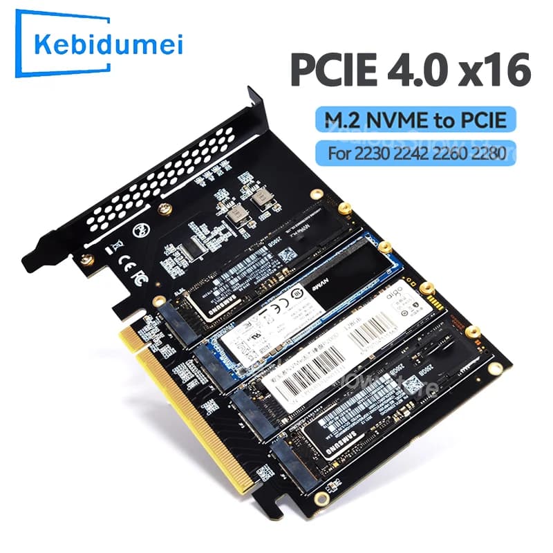 Adattatore SSD M.2 NVME a PCIe 4.0 3.0 Convertitore Scheda madre PC PCIe x1 x4 x8 x16 Scheda di espansione per SSD 2230 2242 2260 2280 M2