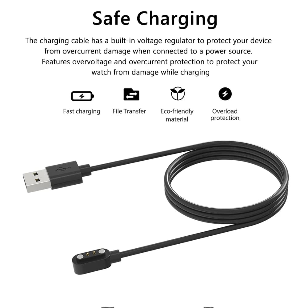 USB Watch Charger Adapter Magnetic Smart Watch Charger Cord Replacement Charger Line Accessories for Mibro Watch Lite 2/T1/ C2