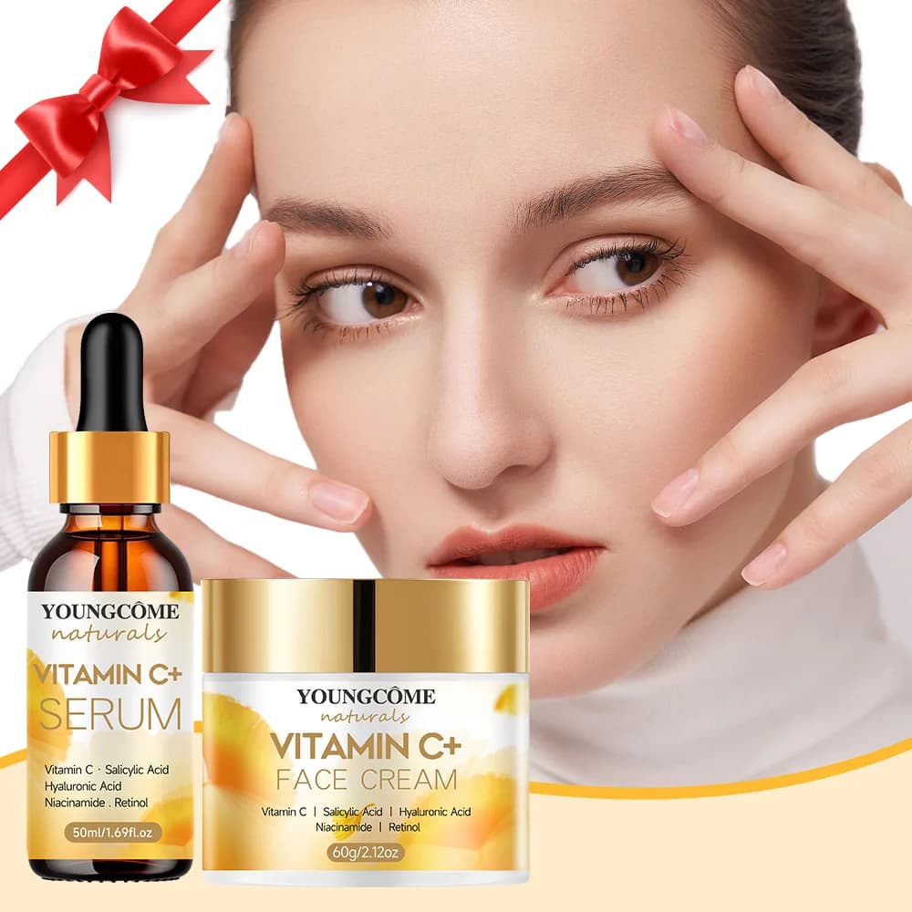 1 set Vitamin C Skin Care Set Face Anti Aging Razor Lifting Dissolvency Thin Lines Whitening Moisturizing Face Cream Reduce Pores