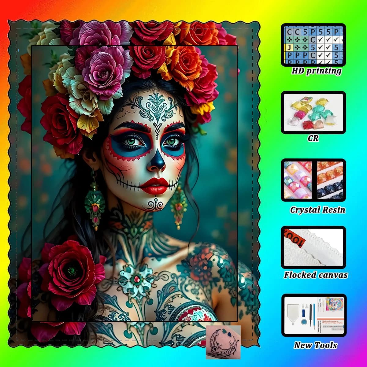 【Maff Padial DIAMOND ART】 Bellissimo dio Resina Diamante AB Diamante Cristallo Diamante Fata Polvere Pittura Diamante Strass Artwo