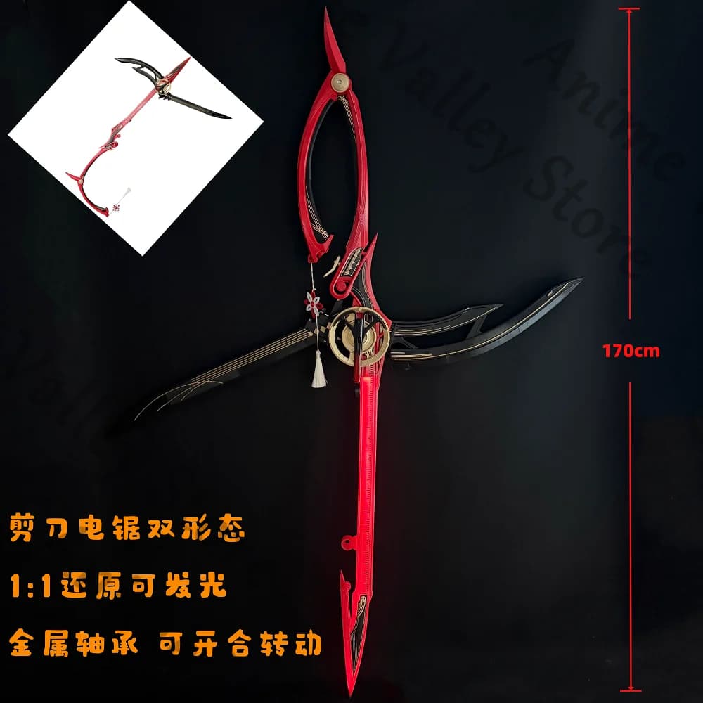 Anime Wuthering Waves CHISA Cosplay Forbice Prop Cartoon Shear Forbici Forfex Deformabile Armi aperte e chiuse Puntelli di Natale