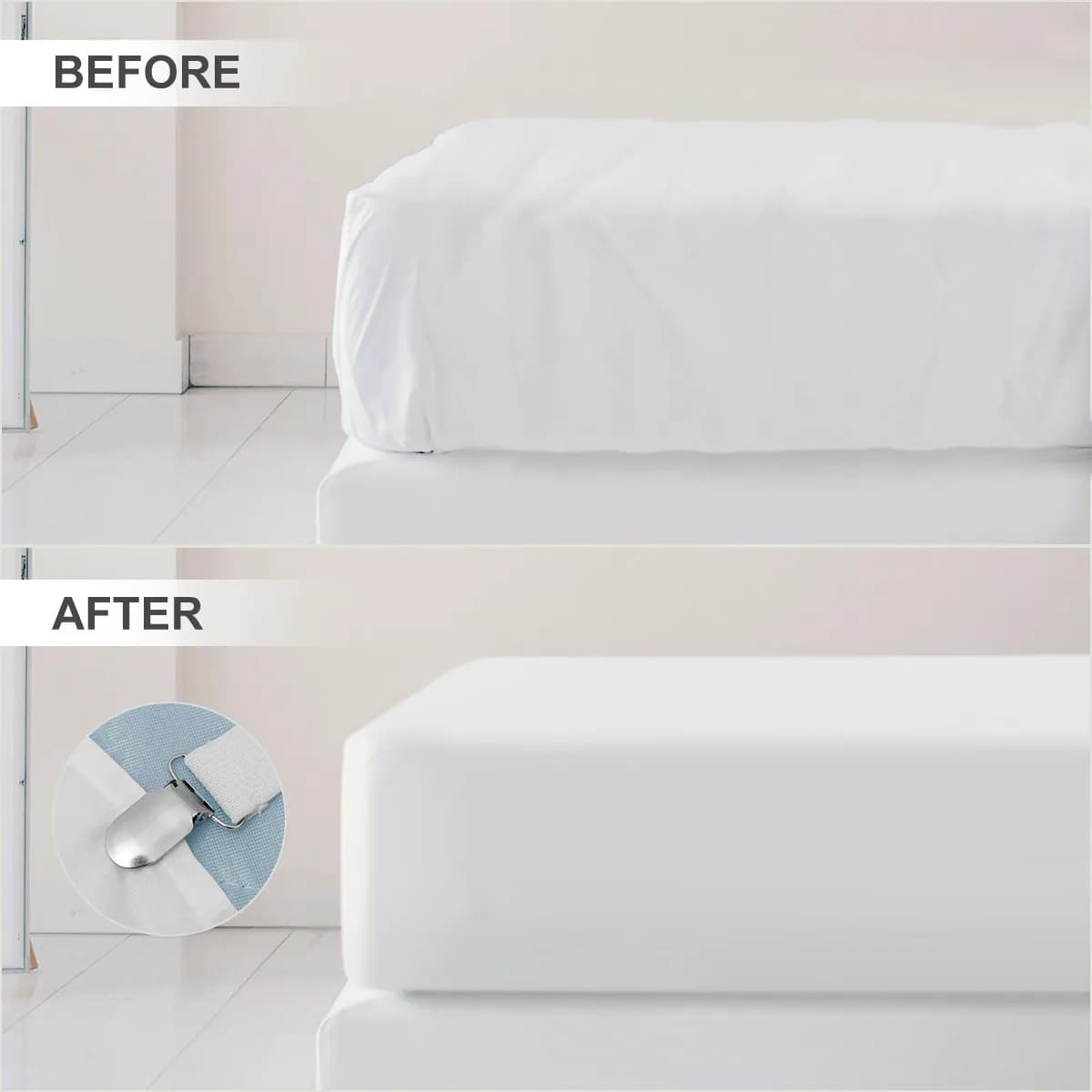 White Adjustable Bed Stoves for Bed Sheets, Bed-linen, Bed-linen and Bed linen