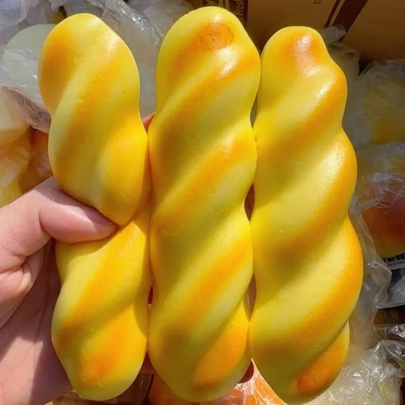Giocattoli Sensoriali Morbidi a Forma di Pane Intrecciato, Giocattoli Antistress Squishy per Adulti, Regali per Esercizi Manuali