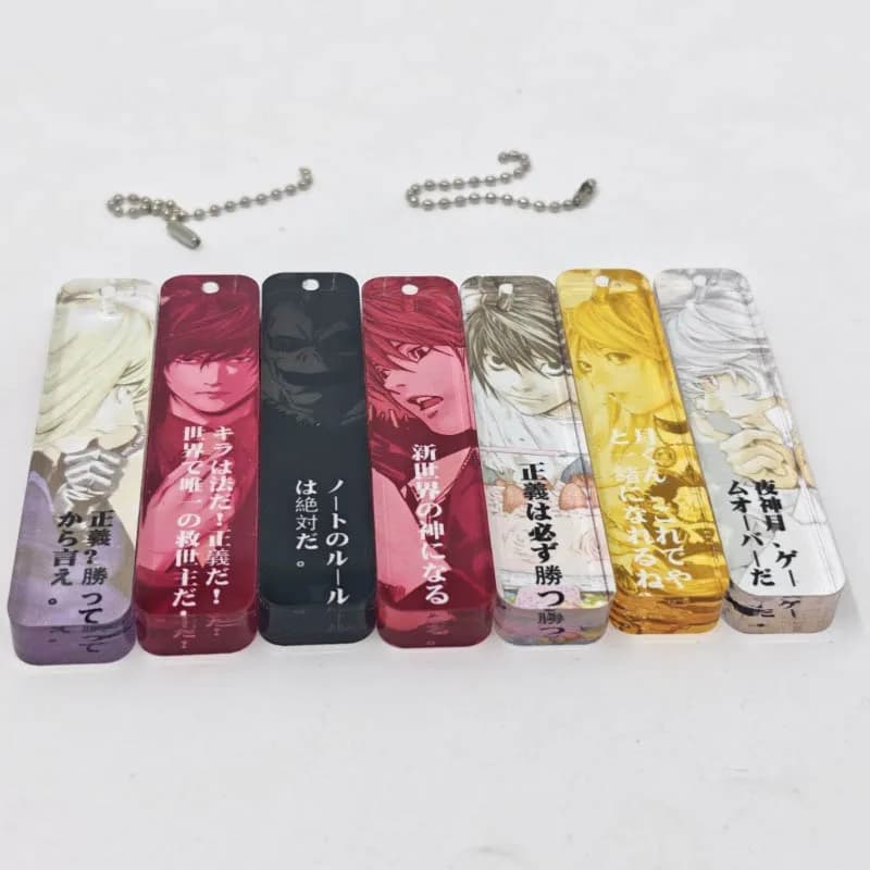 Portachiavi Cosplay Anime Yagami Light MisaMisa Ryuk, Ciondolo in Acrilico Spesso, Accessori e Oggetti Decorativi per Borse