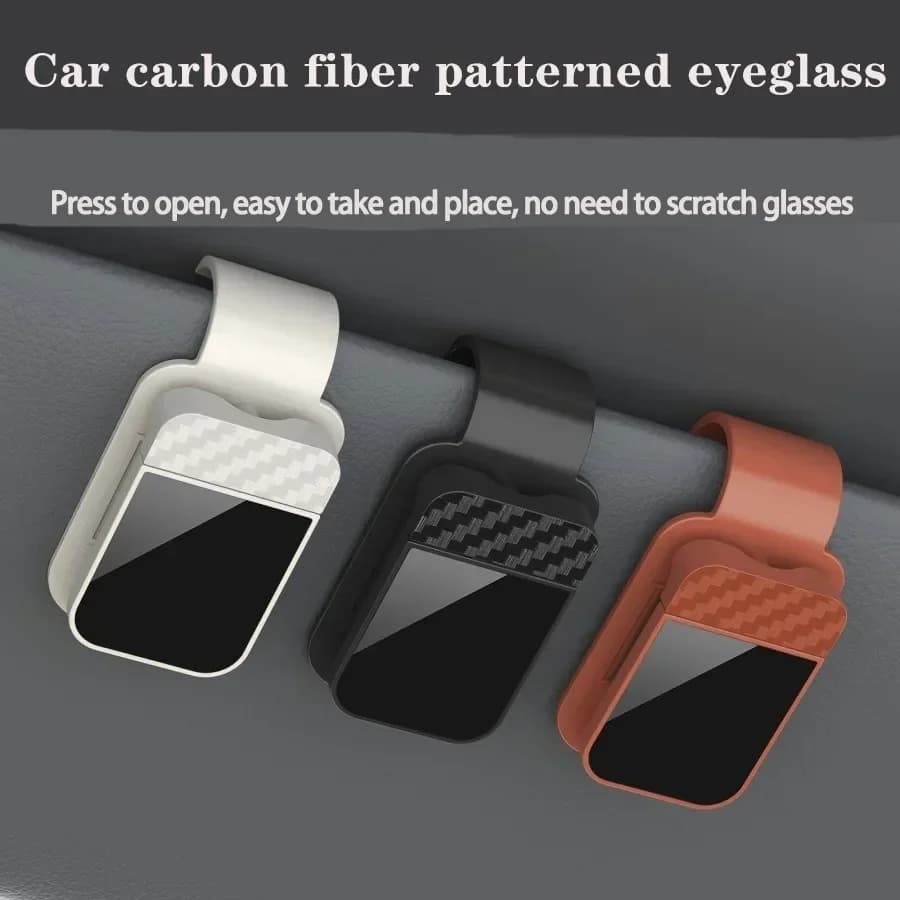 Clip Universale per Visiera Auto, Porta Occhiali da Sole e Organizzatore per Ricevute, Accessorio Interno per Auto, Gancio per Visiera Parasole, Porta Biglietti